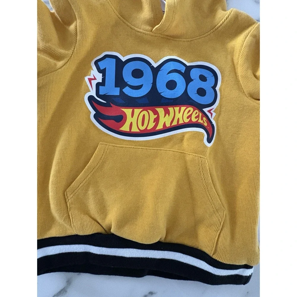 Yellow Hot Wheels Hoodie Sweatshirt Kids 3-4yrs